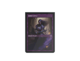 Heavy Play CURV Sleeves collectible trading card sleeves featuring a purple Bard design, front view of the protective card sleeve.