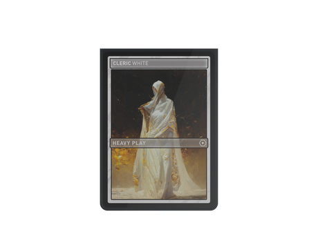 Heavy Play CURV Sleeves for collectible trading cards featuring Cleric White design on the front.
