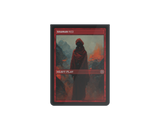Heavy Play CURV Sleeves featuring Shaman Red collectible trading card design, transparent protective card sleeve.