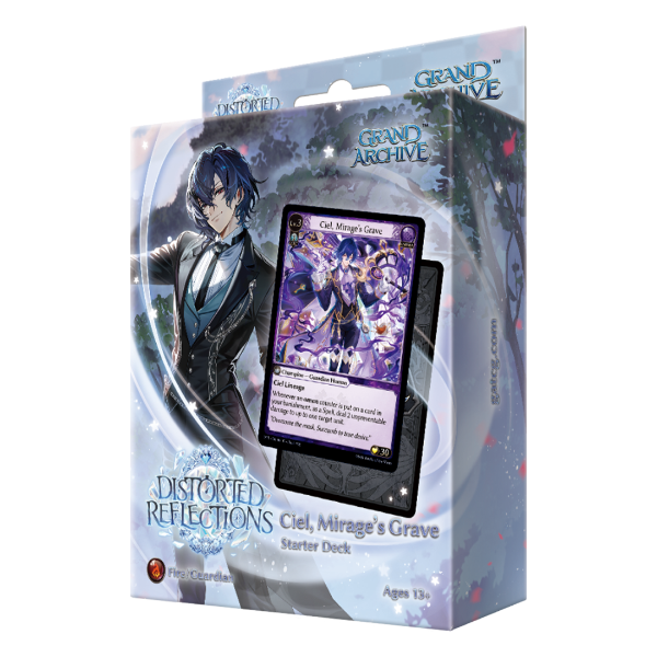 Ciel from Mirage’s Grave starter deck for Grand Archive TCG, featuring detailed card artwork and deck packaging.