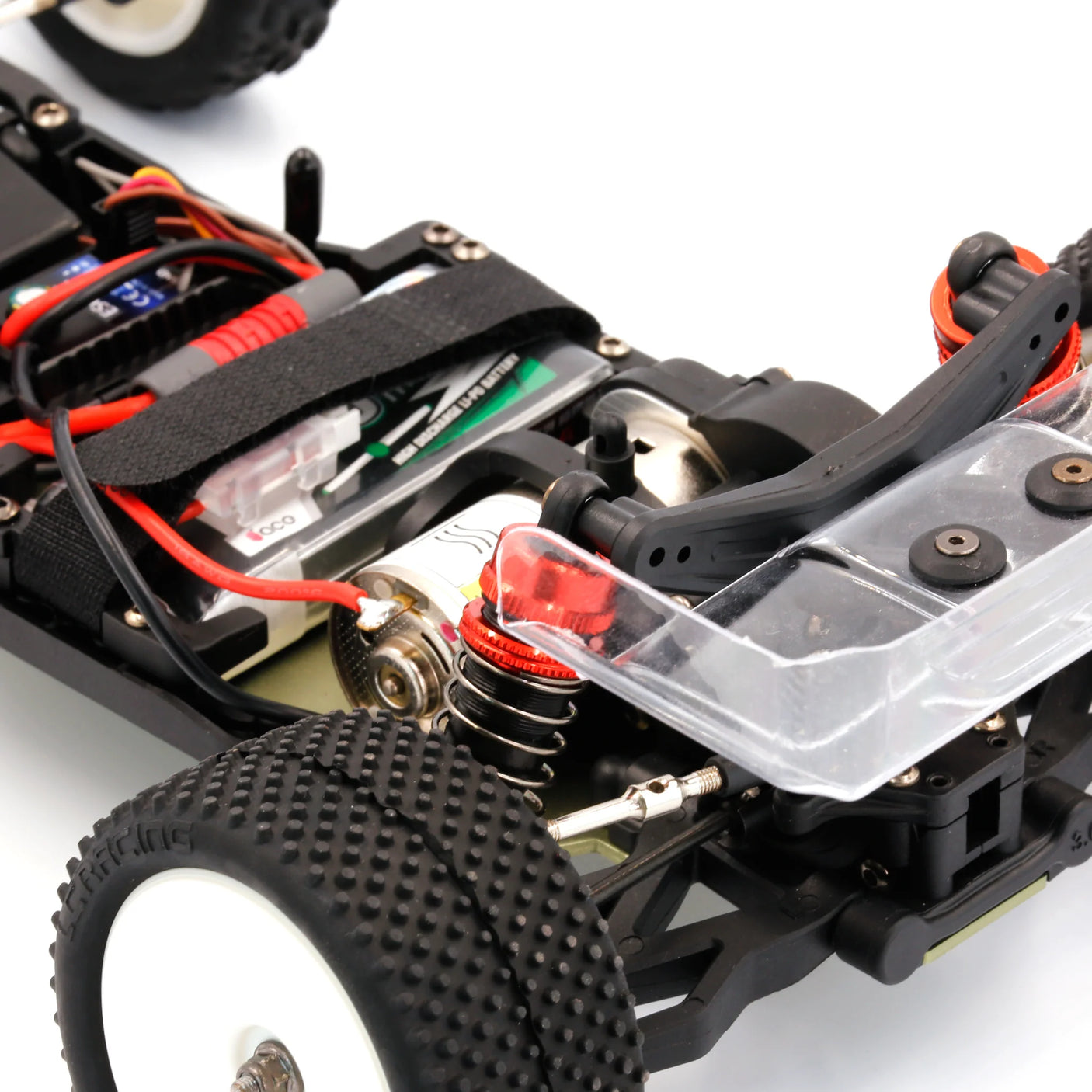 LC Racing BHC-1 1/14 scale 2WD RC buggy, detailed view showing chassis, wheels, and sleek design of this remote control vehicle.
