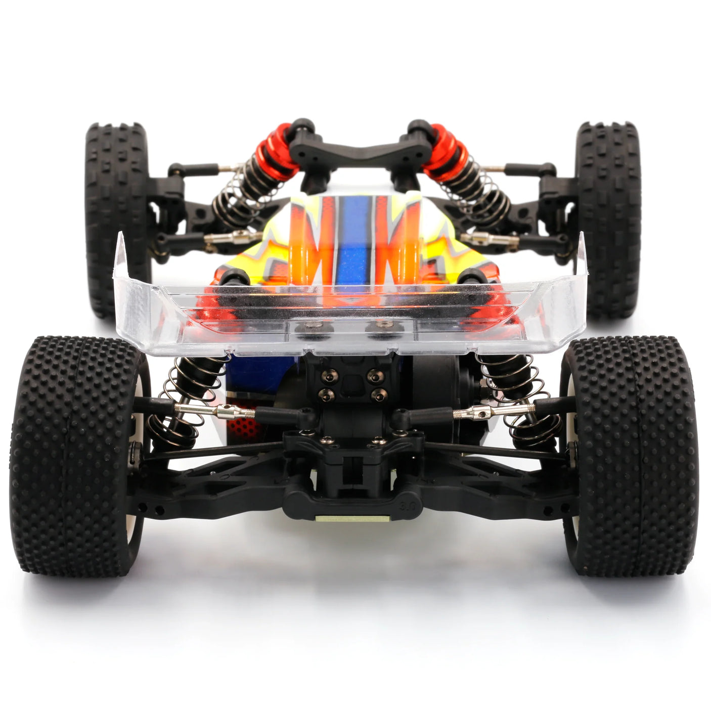 LC Racing BHC-1 1/14 scale 2WD RTR buggy with sleek body, large tires, and detailed chassis visible in the image.