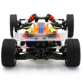 LC Racing BHC-1 1/14 scale 2WD RTR buggy with sleek body, large tires, and detailed chassis visible in the image.