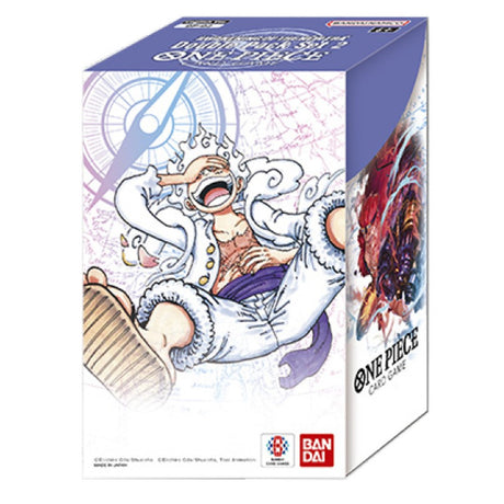 Bandai One Piece TCG Awakening of the New Era Double Pack Set V2 (DP-02) collectible trading cards displayed in a package.