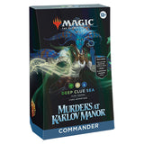 Wizards of the Coast Murders at Karlov Manor Commander Deck featuring deep blue sea-themed artwork and game components.