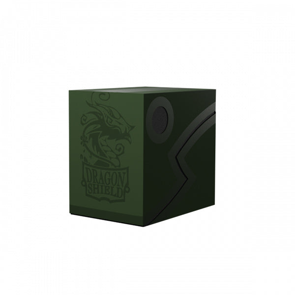 Dragon Shield Double Shell card sleeves showing transparent plastic with black backing, designed for protective card storage.