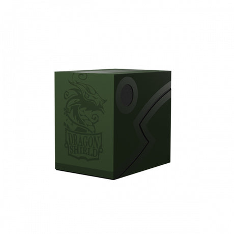 Dragon Shield Double Shell card sleeves showing transparent plastic with black backing, designed for protective card storage.