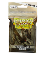 Dragon Shield Smoke toploading perfect fit sleeves for trading cards, durable card supplies with a sleek smoky finish.