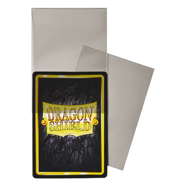 Dragon Shield smoke top-loading perfect fit sleeves for trading cards, featuring a semi-transparent black design.