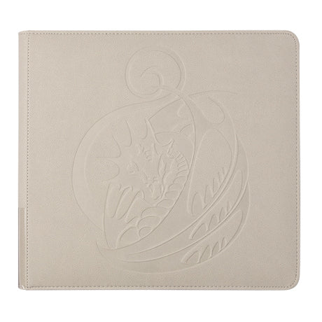 Dragon Shield XL Card Codex Zipster holding trading cards, black zippered storage case with clear interior pockets.