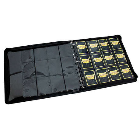 Dragon Shield XL Card Codex Zipster holding colorful trading cards in a clear, durable protective case.