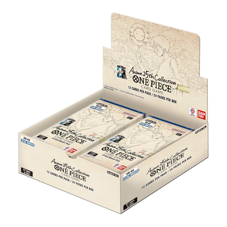 Bandai One Piece TCG EB-02 Booster Box with colorful packaging and artwork featuring popular characters from the series.