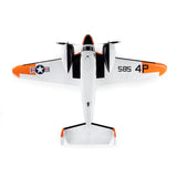 E-Flite Beechcraft D18/RC-45J 1.5m RC airplane with AS3X+ and SAFE stabilization, shown on a landing strip.