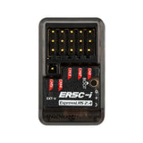 RadioMaster ER5C-i ELRS receiver with multiple antenna ports and LED indicator, shown in a close-up view.
