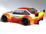 Phat Bodies MK2 Escort RC car body with 190mm wheelbase, detailed scale model for remote control racing vehicles.
