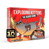 Exploding Kittens board game by Exploding Kittens featuring colorful cards and playful artwork on the game box.