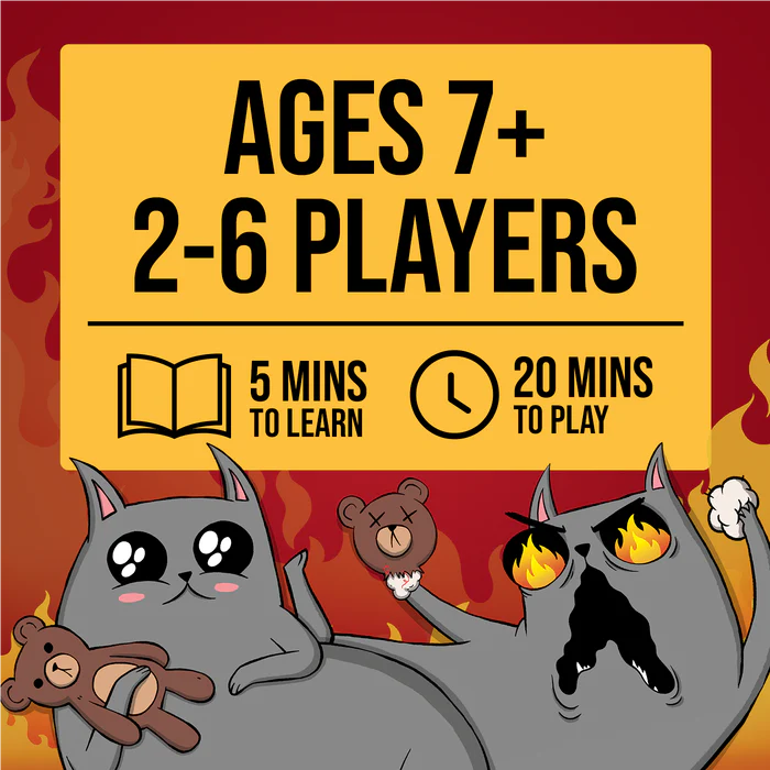 Exploding Kittens board game by Exploding Kittens featuring colorful cards and playful artwork on the box.