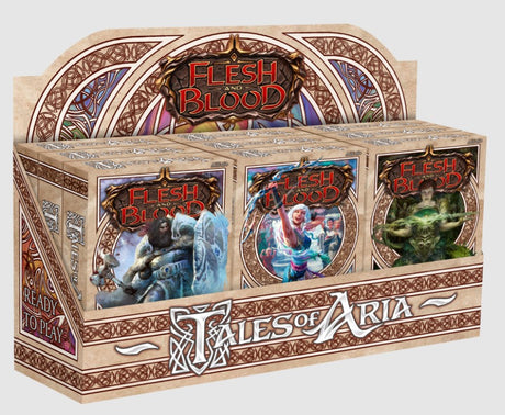 Flesh and Blood Tales of Aria Blitz Deck of collectible trading cards by Legends Story Studios, featuring vibrant card artwork.