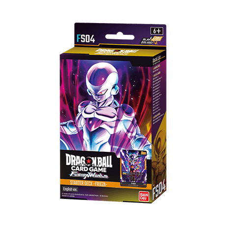 Bandai Dragon Ball Super Fusion World Starter Decks featuring colorful cards with characters from the Dragon Ball series.