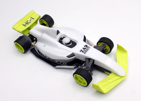 Reflex Racing FX28 Formula RC car kit with sleek design, detailed body, and racing wheels ready for high-speed remote control racing.