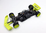 Reflex Racing FX28 Formula RC car kit shown on a white background with detailed decals and sleek racing design.