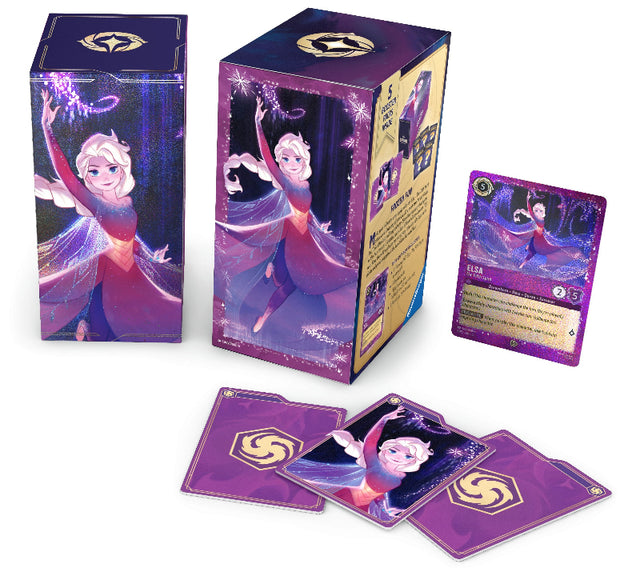 Lorcana TCG Fabled Gift Set featuring collectible cards, themed packaging, and exclusive card accessories for Disney card game fans.