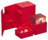 Red Ultimate Guard Flip'n'Tray 100+ Xenoskin card storage and organization tray for trading cards.