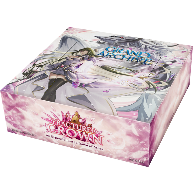 Image of Grand Archive TCG Fractured Crown Booster Box by Weebs of the Shore, featuring colorful artwork and packaging design.