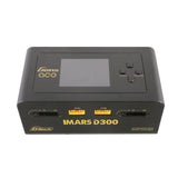 Gens Ace iMARS D300 G-Tech RC car charger with dual channels, AC and DC power options, shown in image.