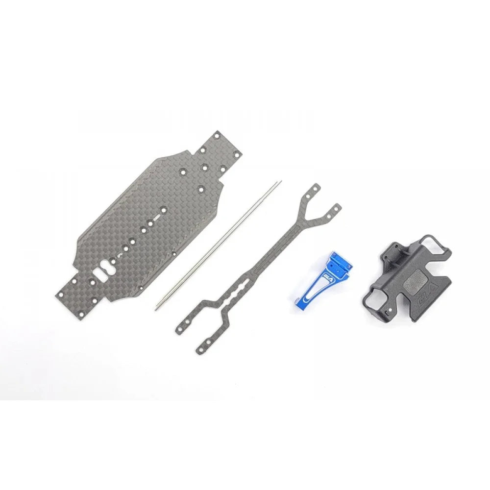 GL Racing Giulia 102 to 98mm engine conversion kit set with precision-machined components for performance upgrade.