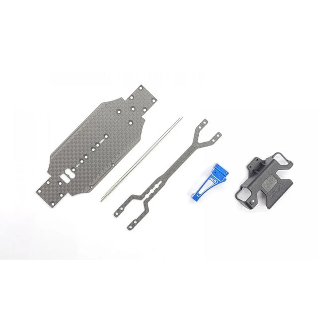 GL Racing Giulia 102 to 98mm engine conversion kit set with precision-machined components for performance upgrade.