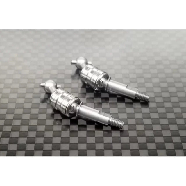 Rear double joint drive shaft for Giulia by GL Racing, shown in image with metal components and precise engineering details.