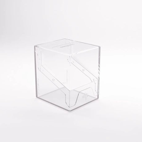 Gamegenic Bastion 100+ XL TCG binder with clear cover and multiple card sleeves, designed for trading card game storage.