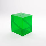 Green Gamegenic Bastion 100+ XL TCG binder with durable cover and clear sleeve pages for trading card storage.