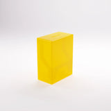 Yellow Gamegenic Bastion 50+ XL TCG binder with reinforced edges for organizing trading cards.