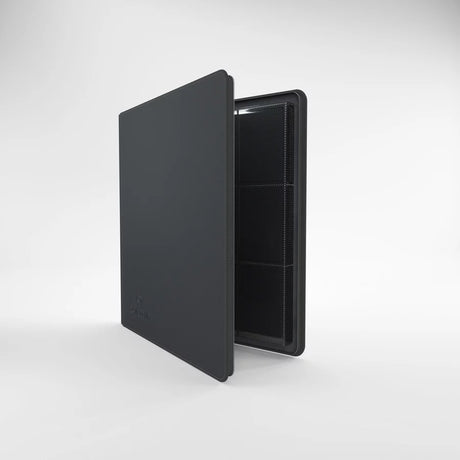 Black Gamegenic 24-pocket zip-up TCG binder with durable cover and secure zipper for organizing trading card game cards.