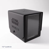 Black Ultimate Guard Star Wars Unlimited Deck Pod for card storage, featuring Star Wars-themed design and secure lid.