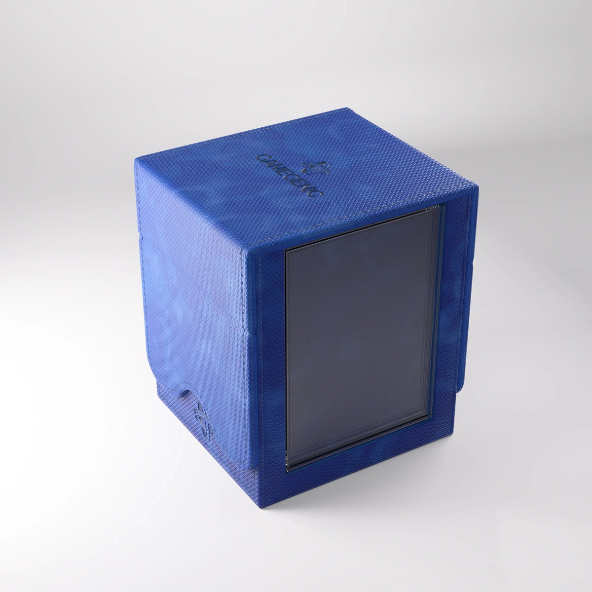 Blue Gamegenic Squire Plus 100+ XL Convertible card storage and transport case with customizable foam interior.