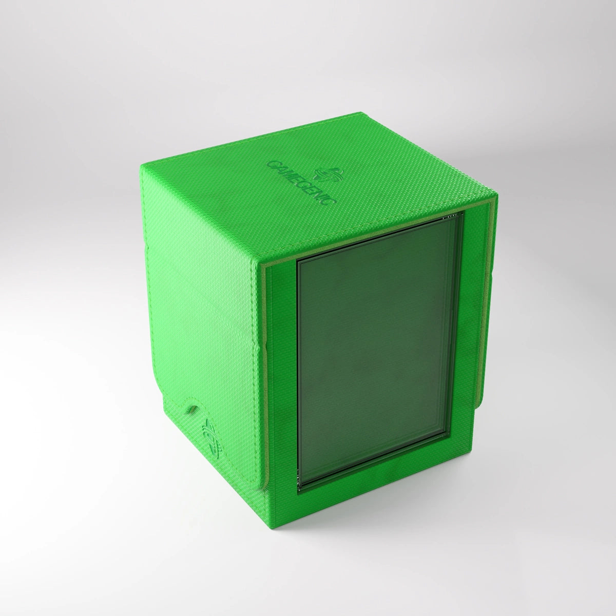 Green Gamegenic Squire Plus 100+ XL Convertible storage case for gaming accessories, with adjustable compartments and durable design.
