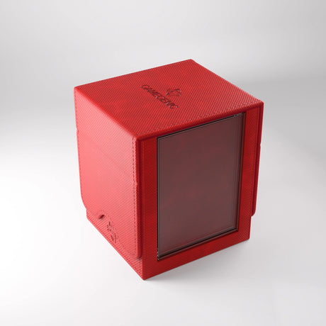 Red Gamegenic Squire Plus 100+ XL Convertible storage case with adjustable compartments and sturdy design for gaming accessories.