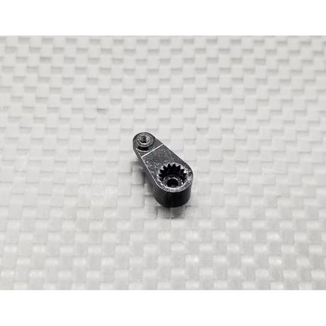 GL Racing aluminum servo horn for GLA and Giulia, compatible with GL-0162-TG, shown installed on vehicle steering system