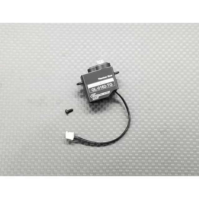 Titanium gear servo for RC cars by GL Racing, model GL-0162-TG, with durable metal construction and precise control.
