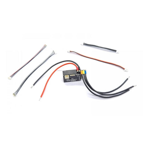 GL Racing Bluetooth sensored ESC for GL-GTR remote control car, showing the compact electronic speed controller with wiring and connectors.