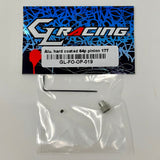 Aluminum 64P pinion gear for GL Racing Formula One RC cars, showing detailed teeth and metallic finish.