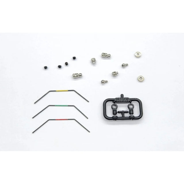 GL Racing GTR anti-roll bar with bearing, showcasing its durable metal construction and mounting points for vehicle stabilization.