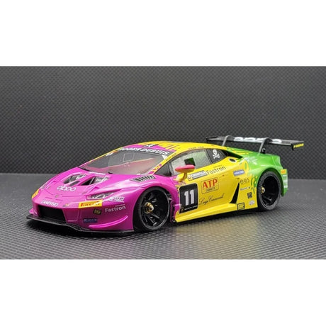 GL Racing 1/28 Oppo LBO GT3 body shell, 98mm scale, detailed design, shown from a front-side angle.