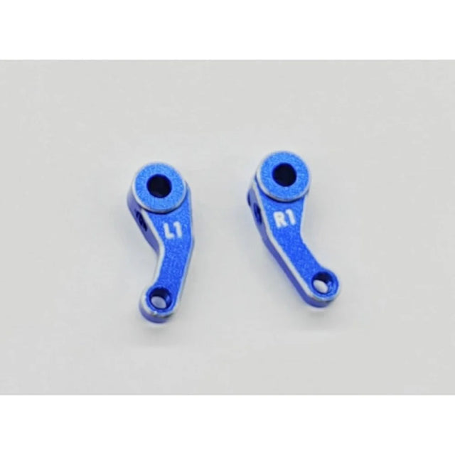 GL Racing LMP2 aluminum steering knuckle, lightweight automotive racing part, shown on a neutral background.