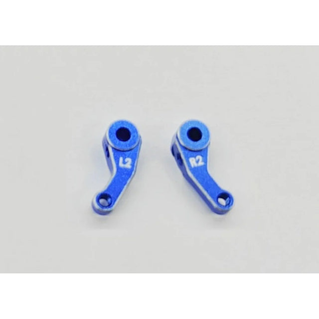 GL Racing LMP2 aluminum steering knuckle, lightweight automotive part with detailed machining and mounting points.