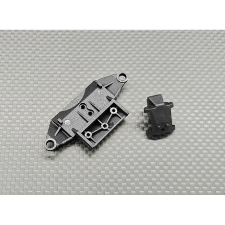 GL Racing LMP2 front arm holder and lower arm assembly, automotive suspension component, detailed metal parts for race car.