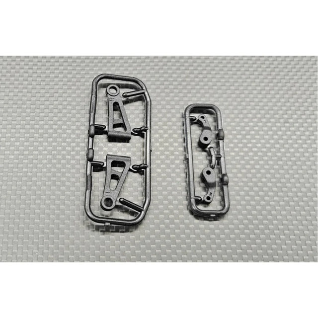 GL Racing LMP2 front upper arms and steering knuckle set, left and right, for race car suspension and steering components.